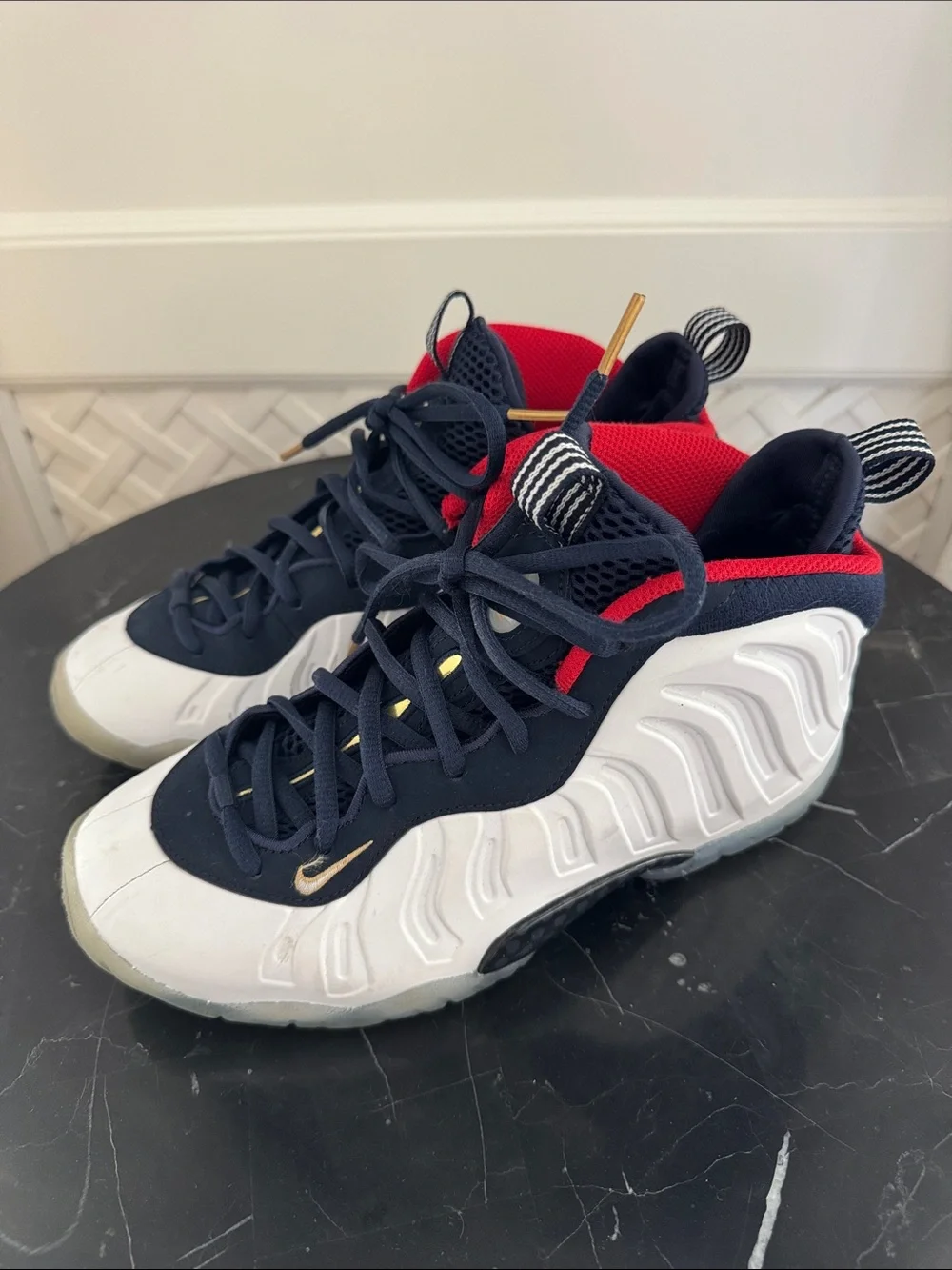 Like New Nike Little Posite One (GS) “Olympic” US Grade School – Size 5.5Y US